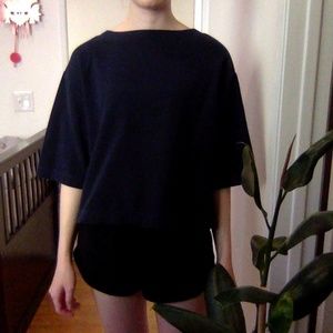 Uniqlo Boxy Cropped Heavy Cotton Double Sided Top